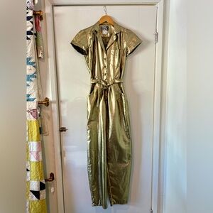 1970s Foxy Lady Gold Jumpsuit